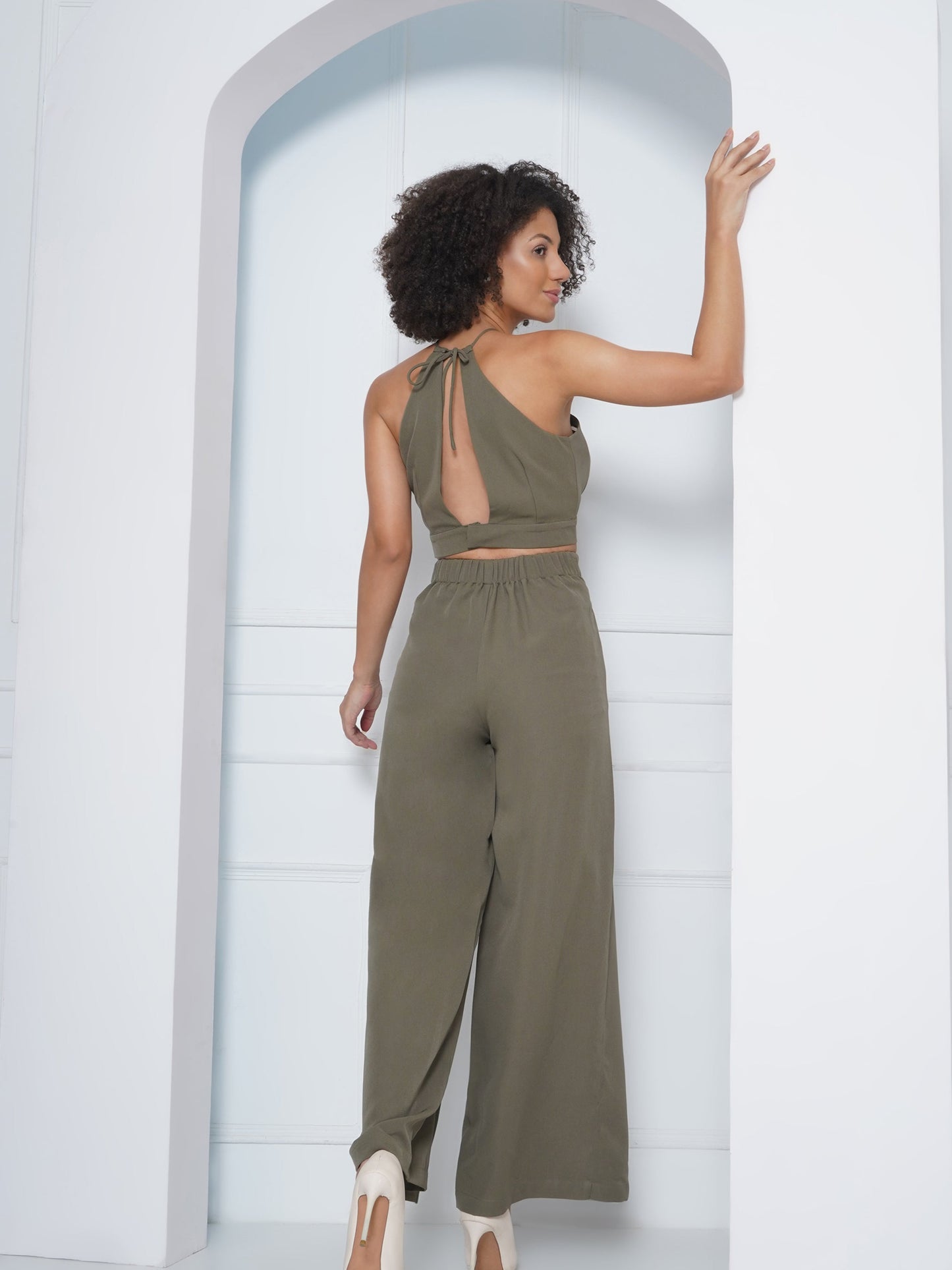 Olive Scuba Overlap Pants