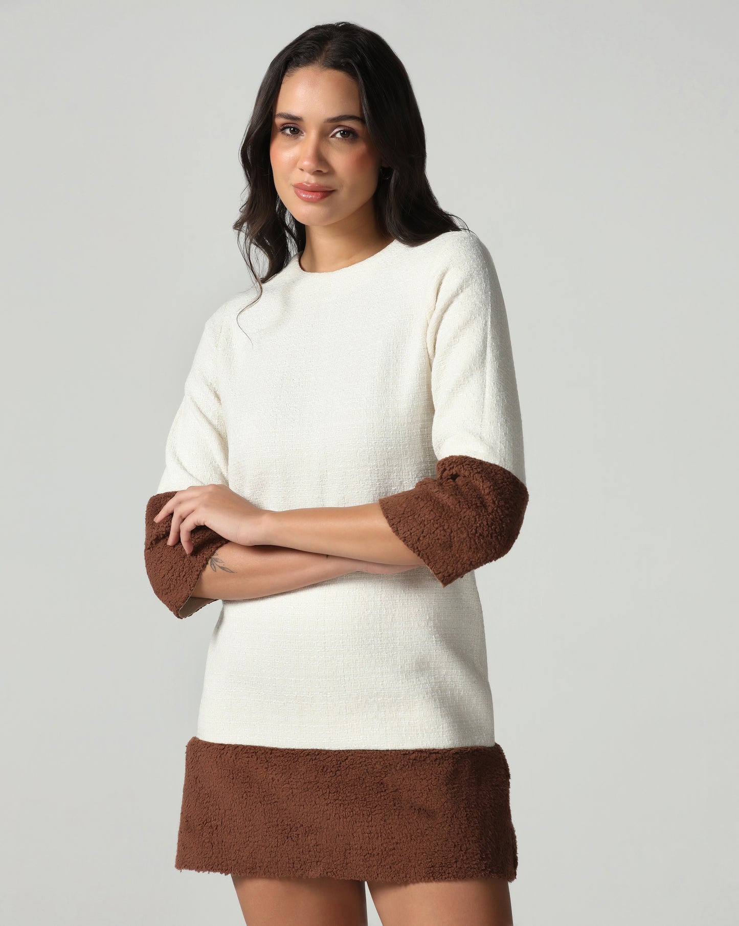 Snow & Cocoa Tweed Dress