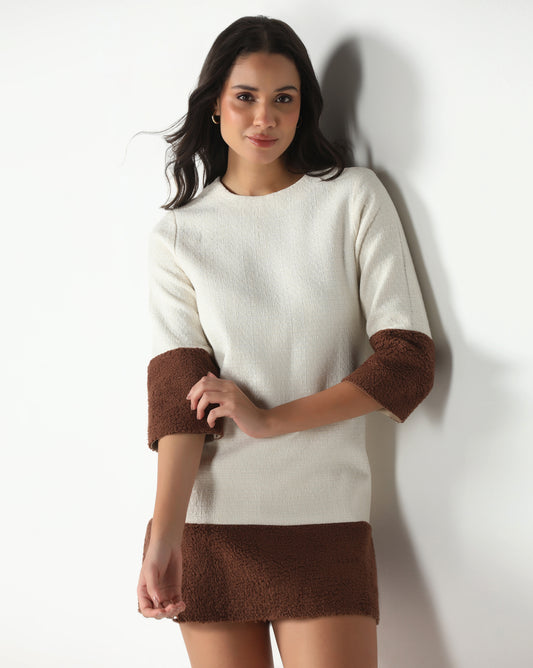 Snow & Cocoa Tweed Dress