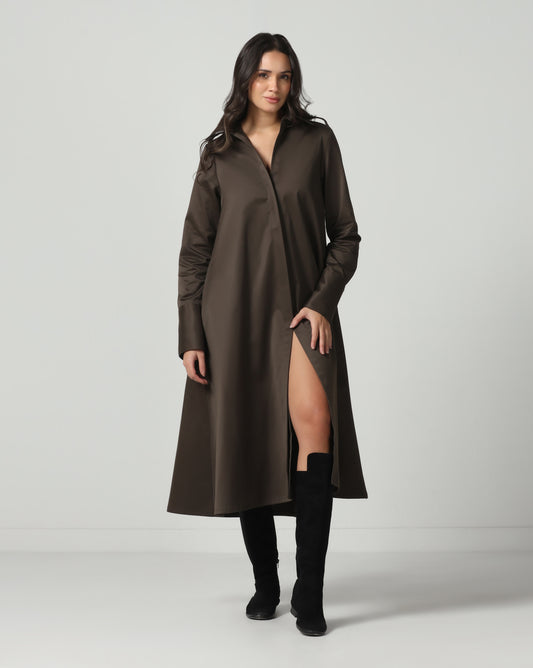 Olive Trench Dress
