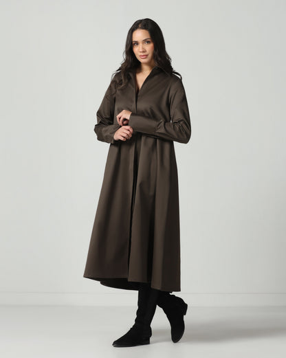 Olive Trench Dress
