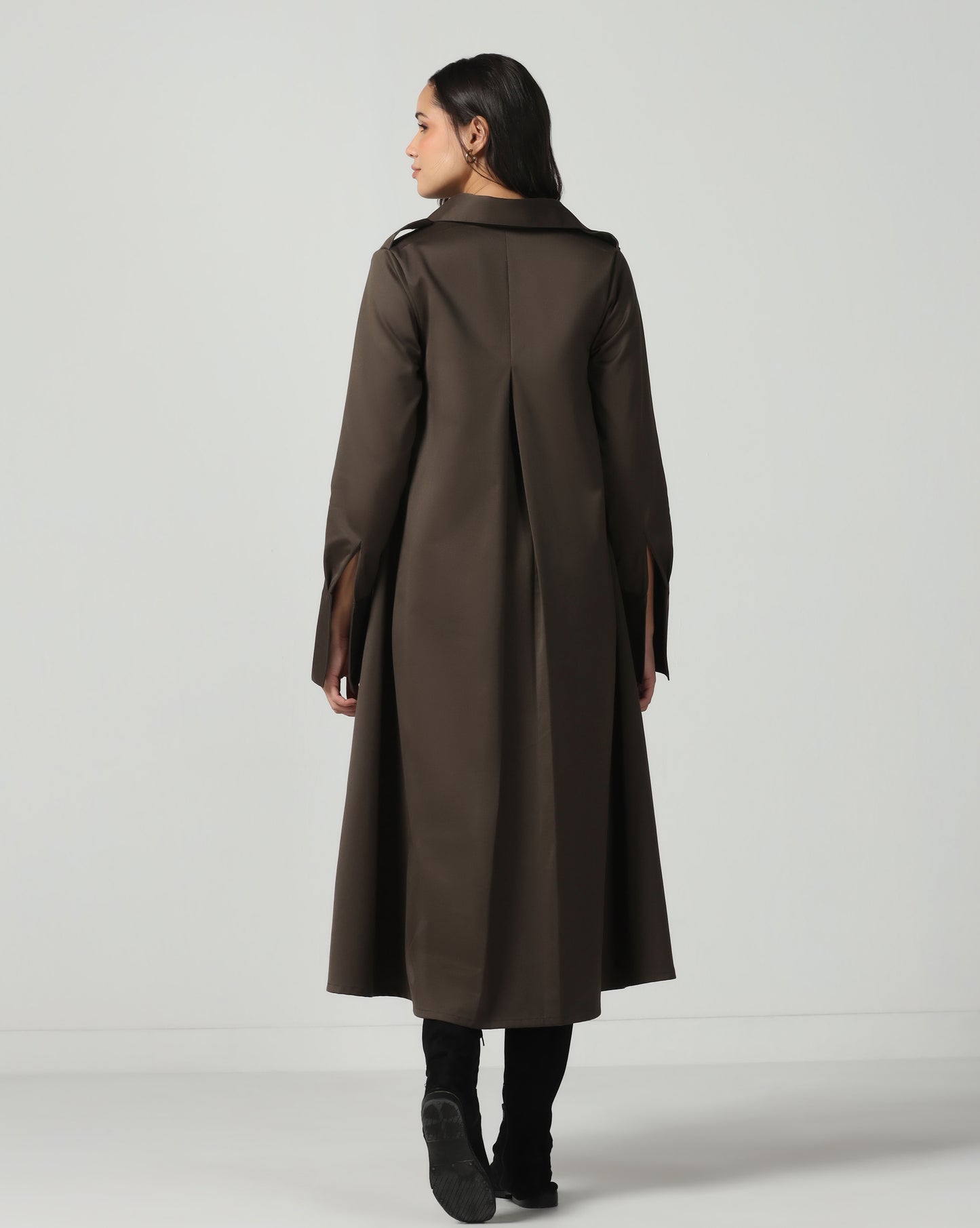 Olive Trench Dress