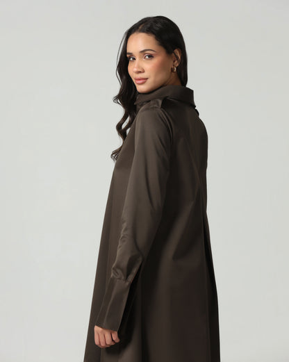 Olive Trench Dress