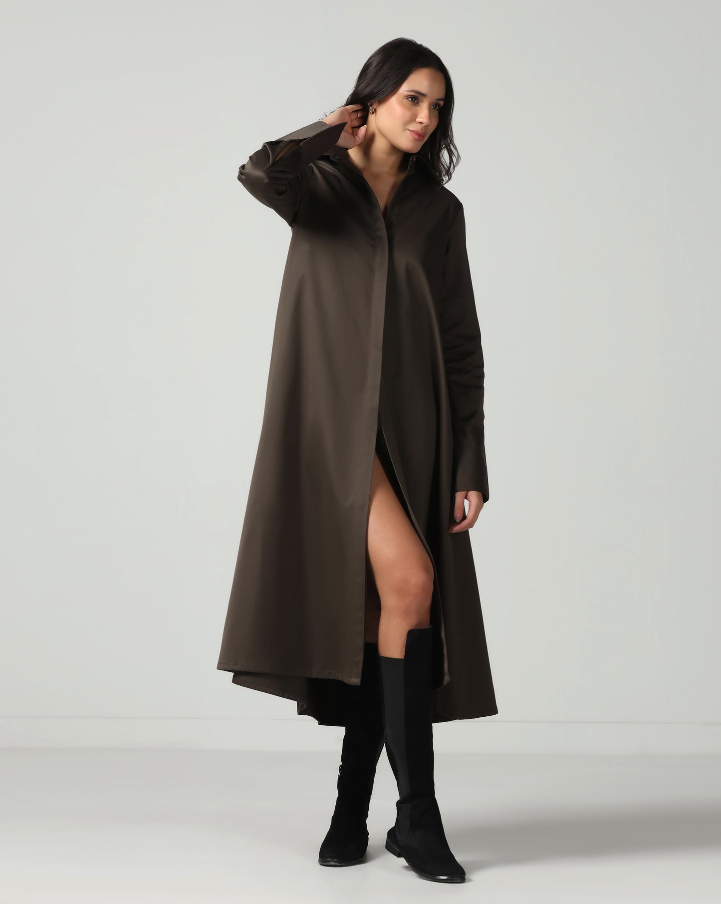 Olive Trench Dress