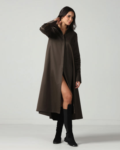 Olive Trench Dress