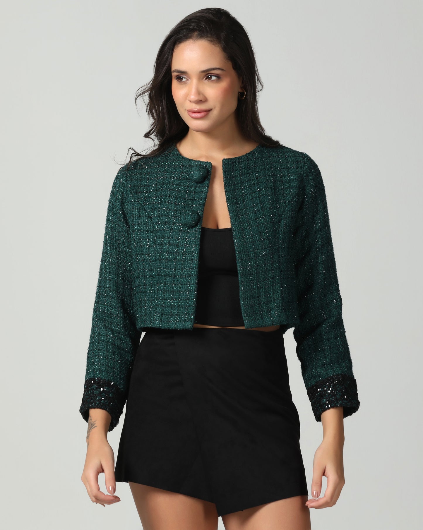 Emerald Tweed Jacket