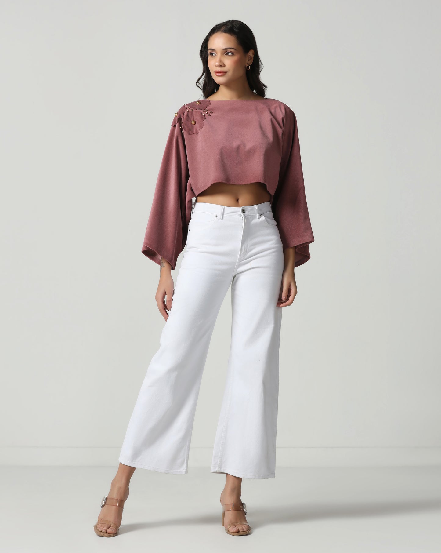 Daisy Embellished Crop Cape
