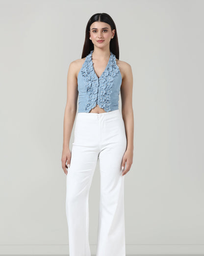 Denim Petal Waistcoat