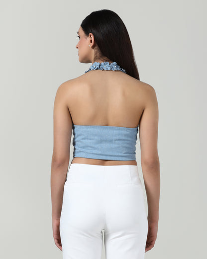 Denim Petal Waistcoat