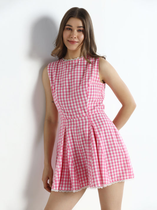 Pink Picnic Gingham Playsuit