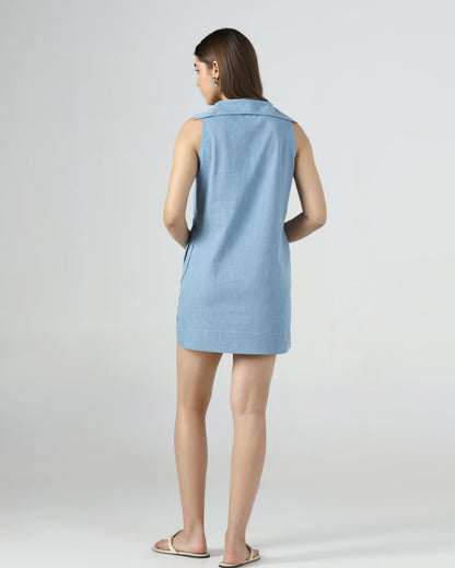 Denim Heartline Mini Dress