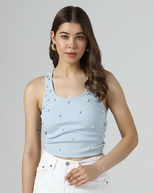 Pearl Breeze Ribbed Tank