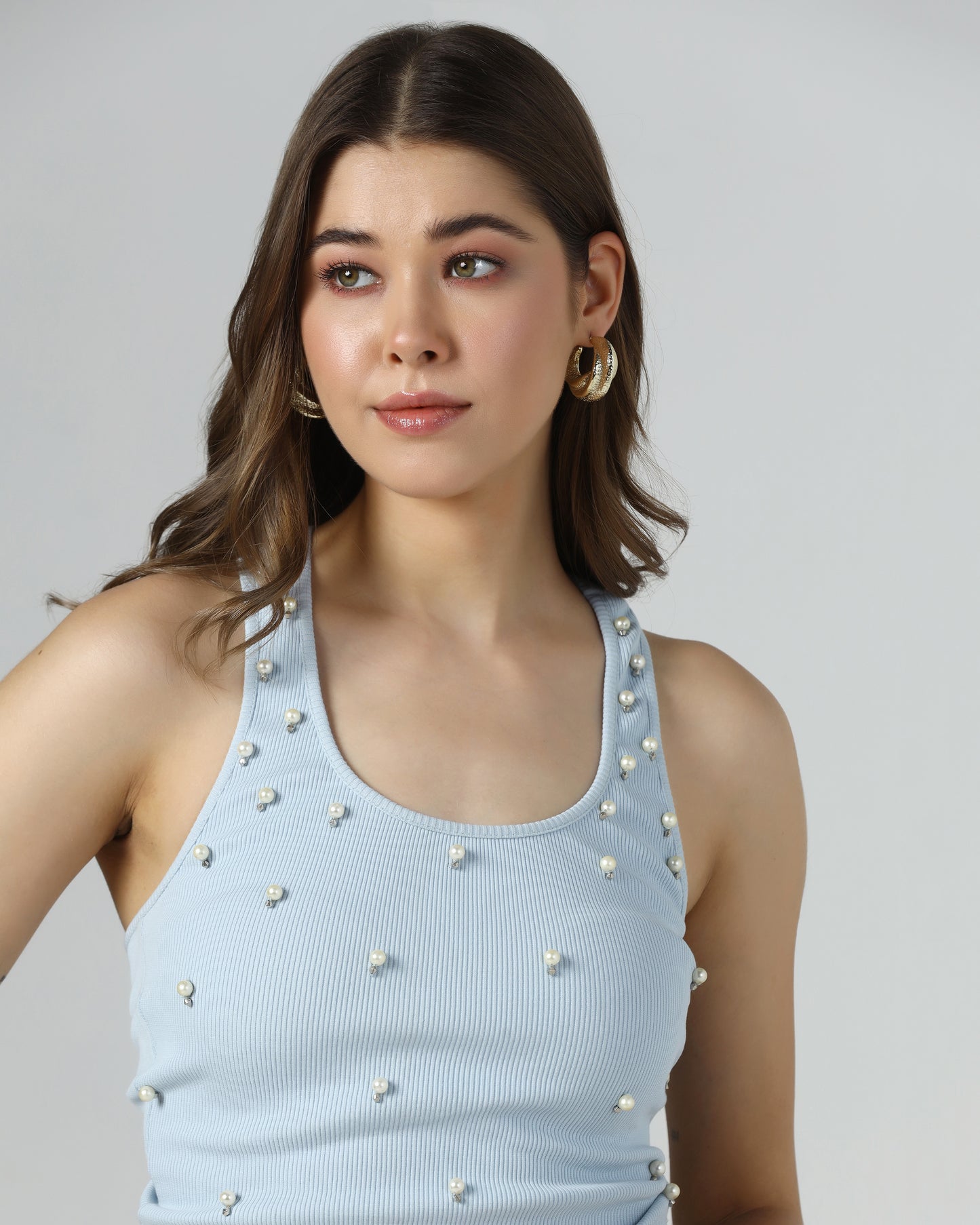 Pearl Breeze Ribbed Tank