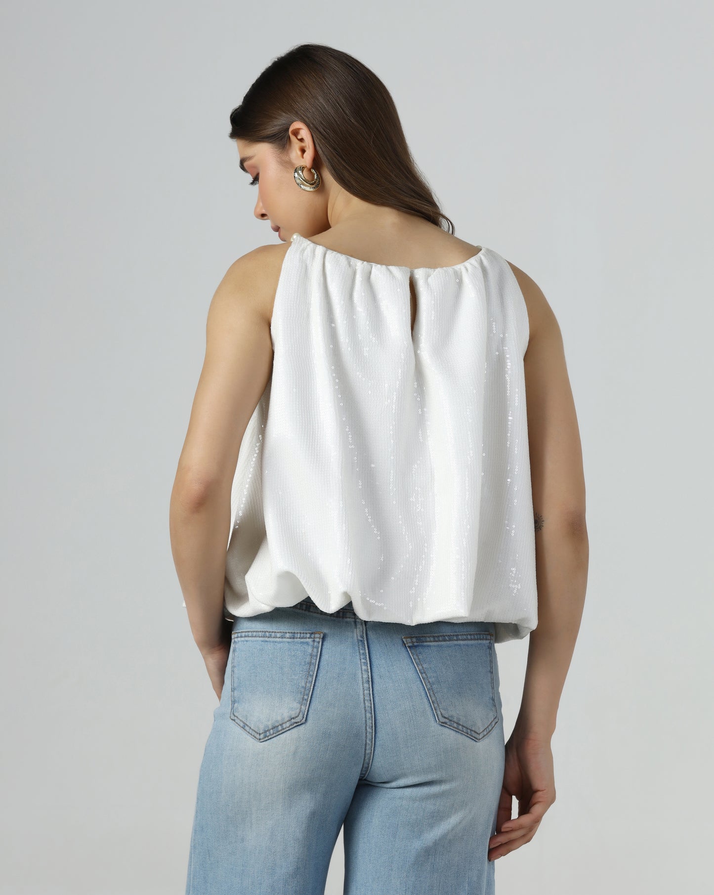 Pearl Sequin Balloon Top