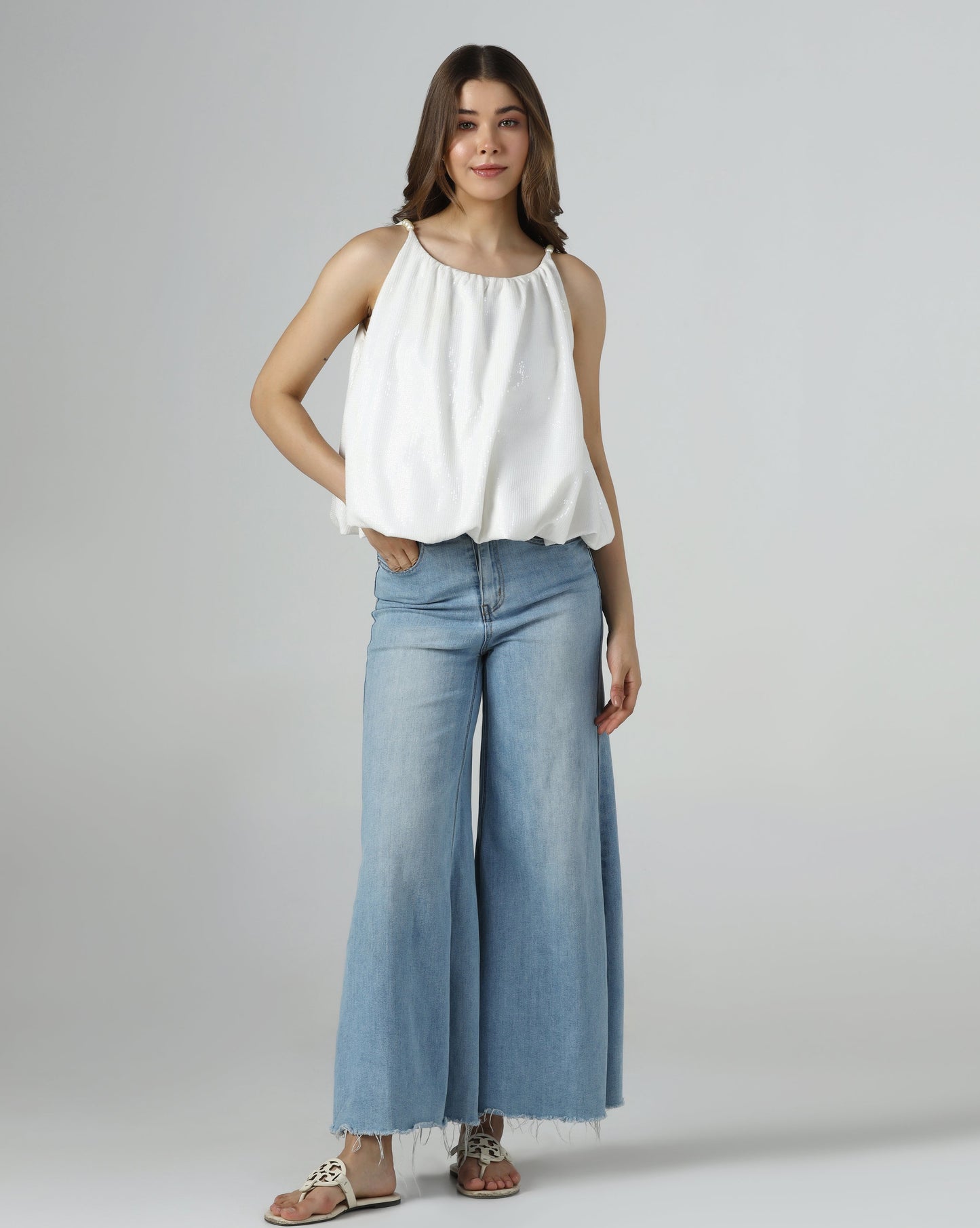 Pearl Sequin Balloon Top