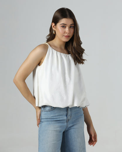 Pearl Sequin Balloon Top