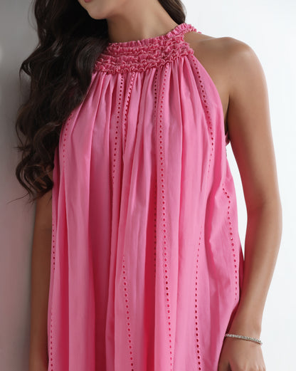 Blush Schiffli Dress