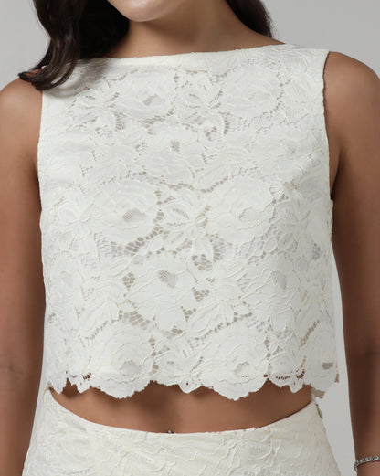 Ivory Lace Top