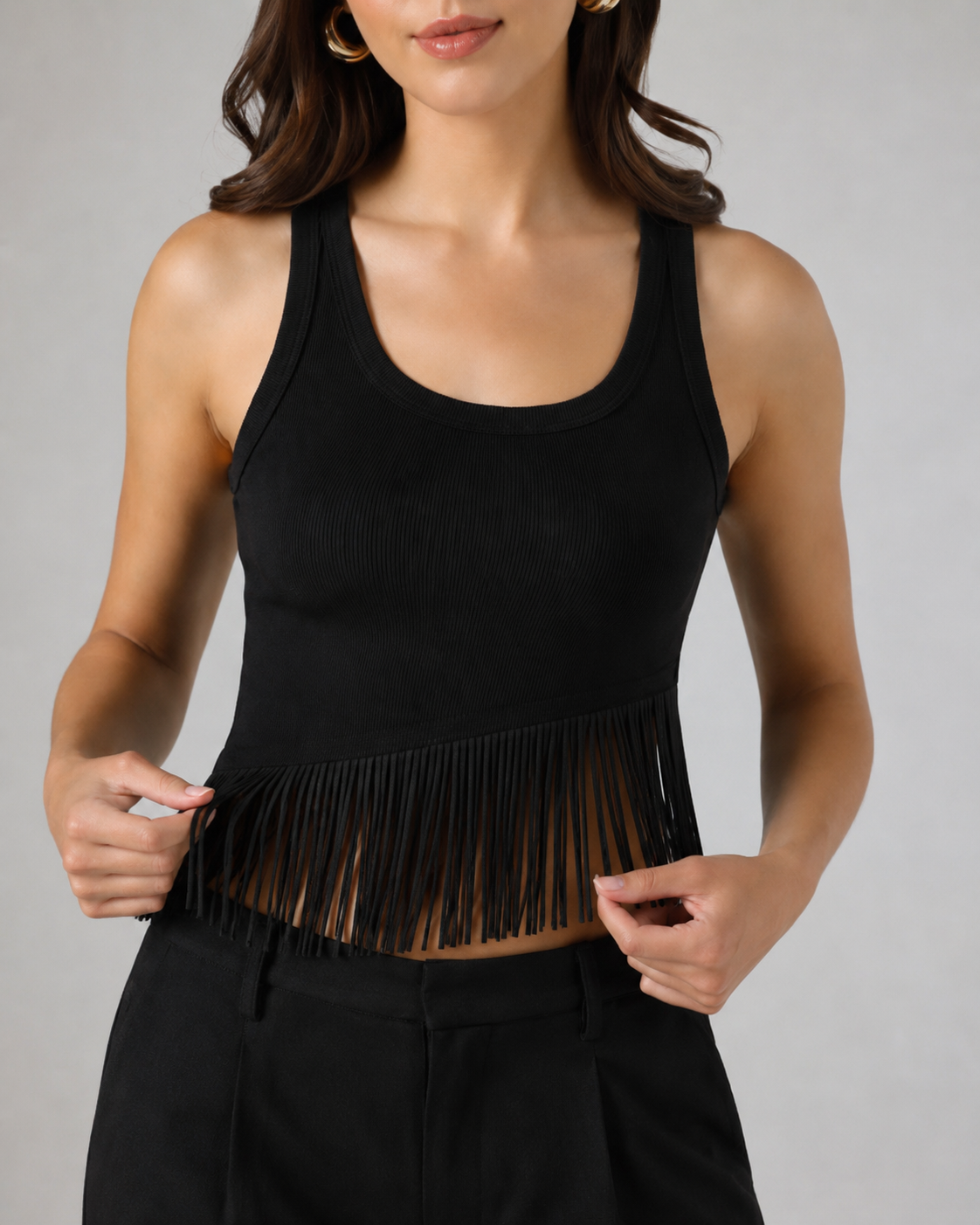 Noir Fringe Tank