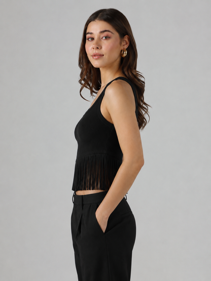 Noir Fringe Tank