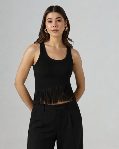 Noir Fringe Tank