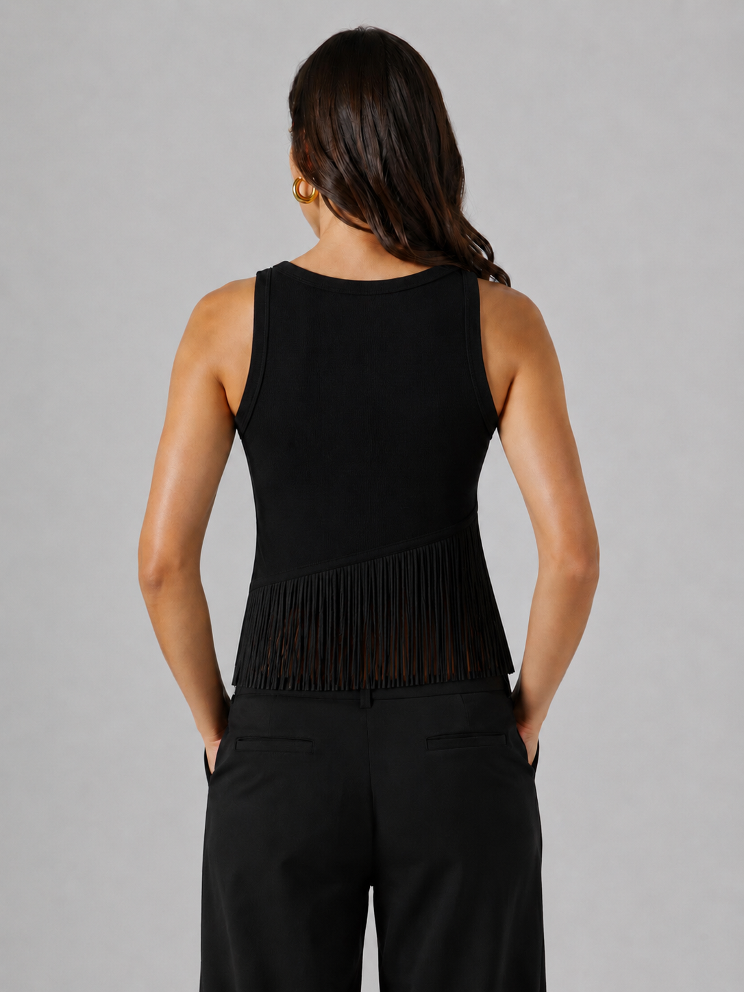 Noir Fringe Tank