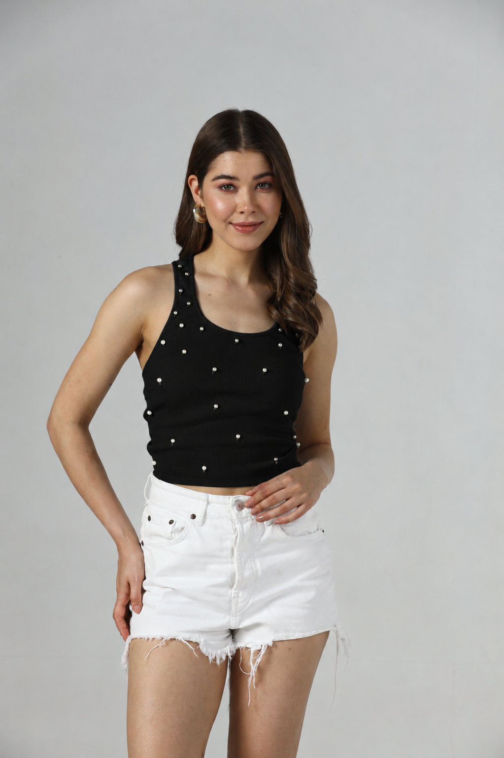 Pearl Breeze Ribbed Tank