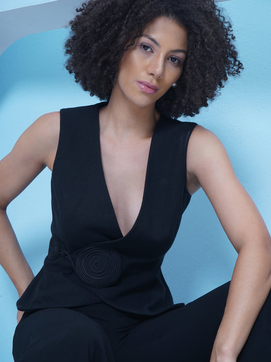 Wrap Detailed Vest Top